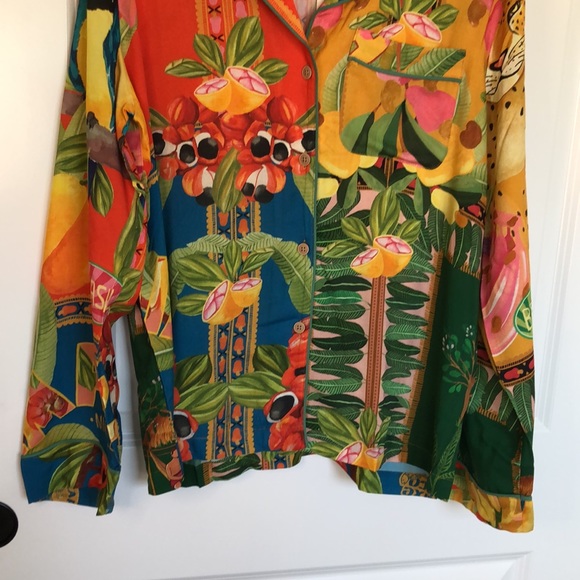 Anthropologie Farm Rio Hisbiscus Pajama Set - Picture 6 of 16